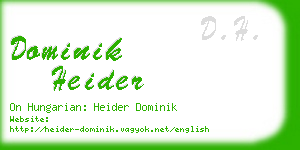 dominik heider business card